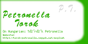 petronella torok business card